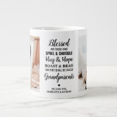 Grootouders zonder been Aangepast 2 Foto Extra Grote Beker (Voorkant)