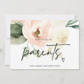 Grootouders Zwangerschap Onthullen Ouders Met Baby Kaart (Voorkant)