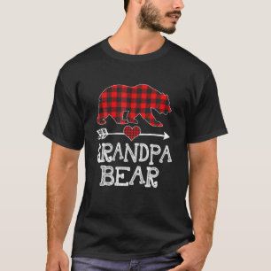 Grootpa Beer Kerstmis Pajama Red Pset Buffalo T-shirt