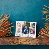 Grootpa Fathers Day Photo Collage Custom Fotoplaat (Zijkant)