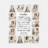 Grootpa Foto collage Fleece Blanket (Voorkant)