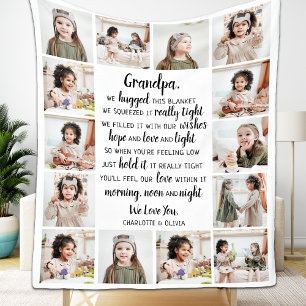 Grootpa Foto collage Fleece Blanket Deken