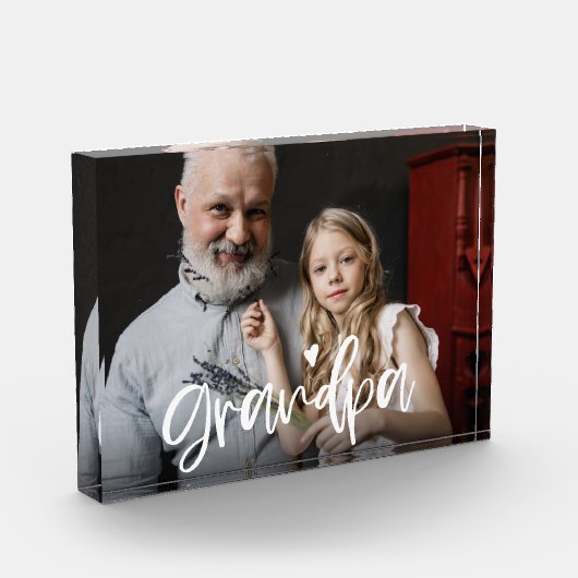 Grootpa Love Script Personalized Gift Fotoblokken (Links)
