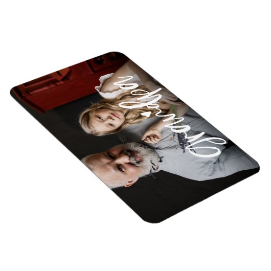 Grootpa Love Script Personalized Gift Photo Magneet (Rechterzijde)