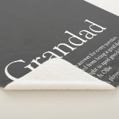 Grootpa opa Papa Definitie Modern Fun Gray Sherpa Deken (3/4)