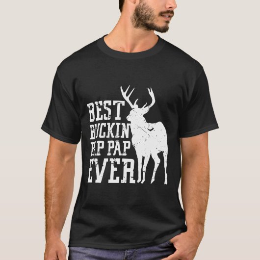 Grootpa pakt pap pap deer Hunting Gift Idee Bow T-shirt (Voorkant)