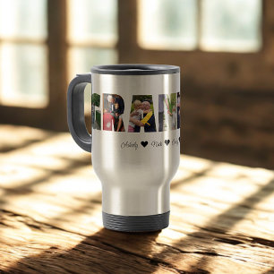 Grootpa Photo Collage Travel Mug met 7 foto's Reisbeker