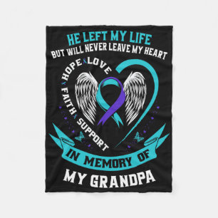 Grootpa Suicide Awareness Prevention Memorial Grap Fleece Deken