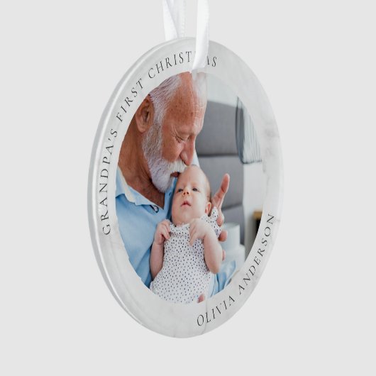 Grootpa's eerste kerstfoto Keepomwille Ornament (voorkant)
