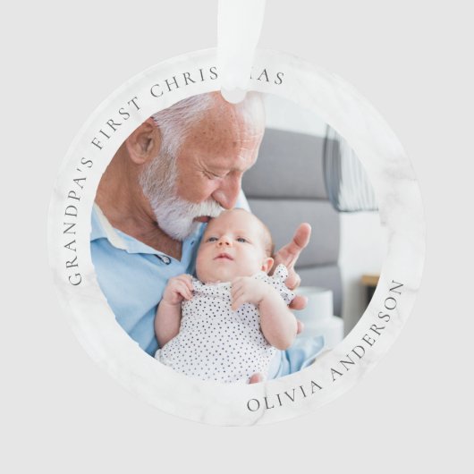 Grootpa's eerste kerstfoto Keepomwille Ornament (voorkant)