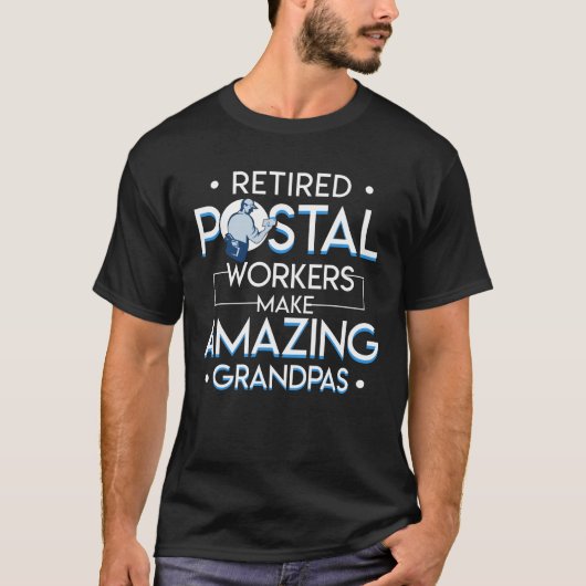 Grootpas van de postarbeiders van de pensionering  t-shirt (Voorkant)