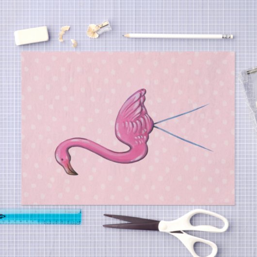 Grootroze flamingo weefselcadeaupapier tissuepapier (Craft)