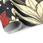 Grootschalig bloemmotief inpakpapier (Rol Hoek)