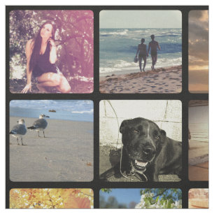 Grootschalig multi-foto-mozaïekAfbeelding collage Stof