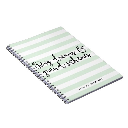 Grootse dromen en grote schema's Aangepast Notitie Notitieboek (Rechterzijde)