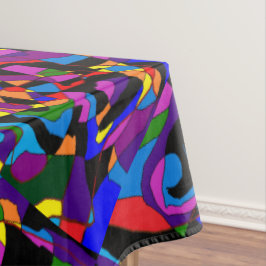 Grootse kleuren met een mozaïek tafelkleed