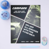 Grootse moderne geometrische autowrakken en detail flyer (Enkel)