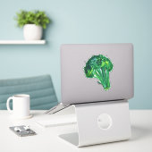 Grootse mooie Broccoli Waterverf kunst Sticker (Laptop op bureau)