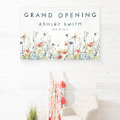 Grootse Opening Levendige Wilde Bloemen Spandoek (Insitu)