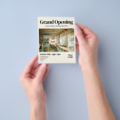 Grootse Opening Retro Editorial Foto Flyer (Hand)
