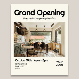 Grootse Opening Retro Foto Flyer