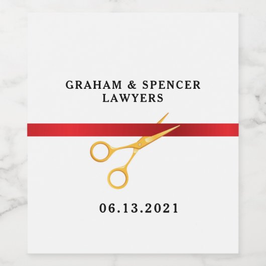 Grootse opening wijn etiket (Enkel label)