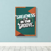 Grootsheid zit in de groove canvas afdruk (Insitu (Houten vloer))