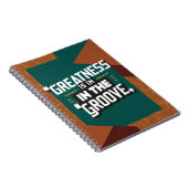 Grootsheid zit in de groove notitieboek (Rechterzijde)