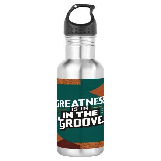 Grootsheid zit in de Groove waterfles (Voorkant)