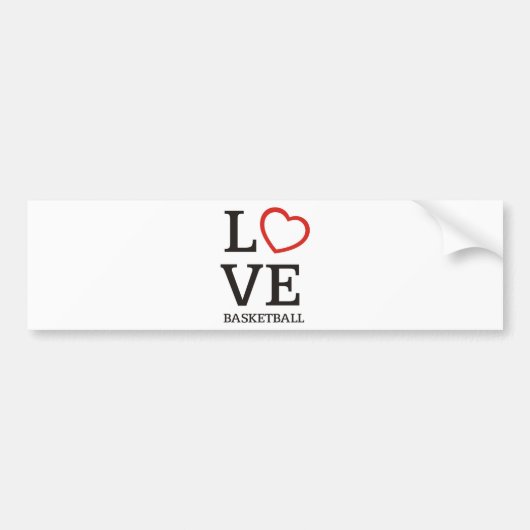grootsLOVE-basketbal. Bumpersticker (Voorkant)
