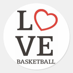 grootsLOVE-basketbal. Ronde Sticker