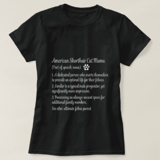 Grootste Amerikaanse Korthaar Kat Vader Typografie T-shirt