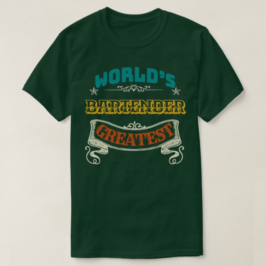 GROOTSTE BARTENDER VOOR WERELDWIJD T-SHIRT (Design voorkant)
