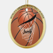 Grootste Basketball Player Keramisch Ornament (Links)