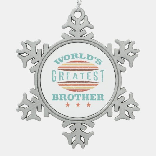 Grootste broer ter wereld tin sneeuwvlok ornament (Voorkant)