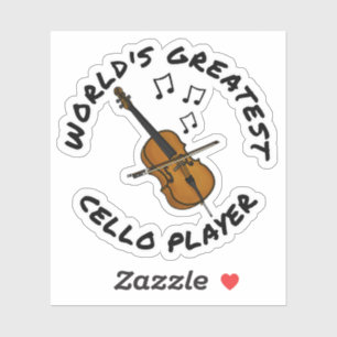 Grootste cellospeler ter wereld, grappige celliste sticker