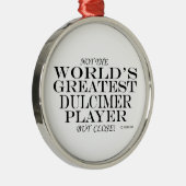 Grootste Dulcimer Player Close Metal Ornament (Rechts)