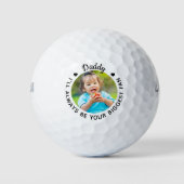 Grootste Fan - DADDY - Gepersonaliseerde foto Wils Golfballen (Voorkant)
