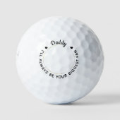 Grootste Fan - DADDY - Golfer gepersonaliseerde fo Golfballen (Voorkant)