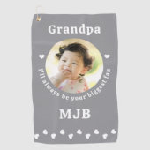 Grootste Fan - OPA - Gepersonaliseerde Photo Golfe Golfhanddoek (Voorkant)