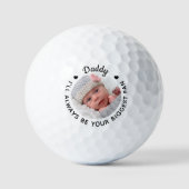 Grootste fan - PAPA - Custom Photo Vaderdag Golfballen (Voorkant)