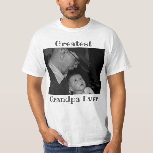 Grootste foto van opa ooit Creëer je eigen T-shirt (Voorkant)