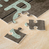 Grootste geliefde grootmoeder ooit Floral foto gem Legpuzzel (Zijkant)