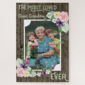 Grootste geliefde grootmoeder ooit Floral foto gem Legpuzzel (Verticaal)