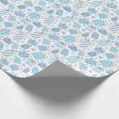 Grootste geschenk van alle (blauwe) verpakkingspap cadeaupapier (Hoek)