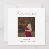 Grootste geschenk Winter Zwangerschap Aankondiging (Achterkant)