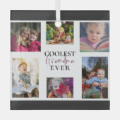 Grootste grootmoeder ooit multi-foto collage Cute  Glas Ornament (Voorkant)