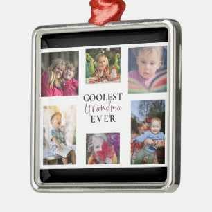 Grootste grootmoeder ooit multi-foto collage Cute  Metalen Ornament