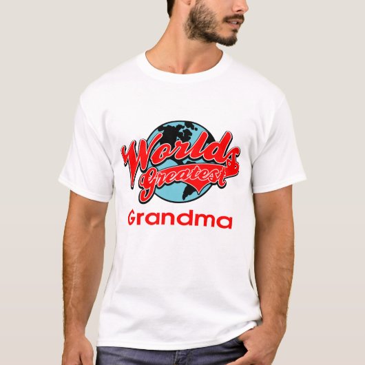 Grootste grootmoeder ter wereld t-shirt (Voorkant)