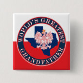 Grootste grootvader ter wereld vierkante button 5,1 cm (Voorkant)